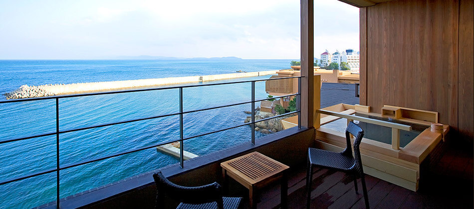 Japanese-Western room with private open-air bath